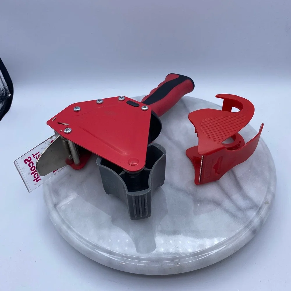 Scotch 3M H180 Tape Dispenser Red Industrial Pistol Grip Packing Tool with Extra